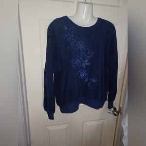 Alfred Dunner Navy Sweater PL
